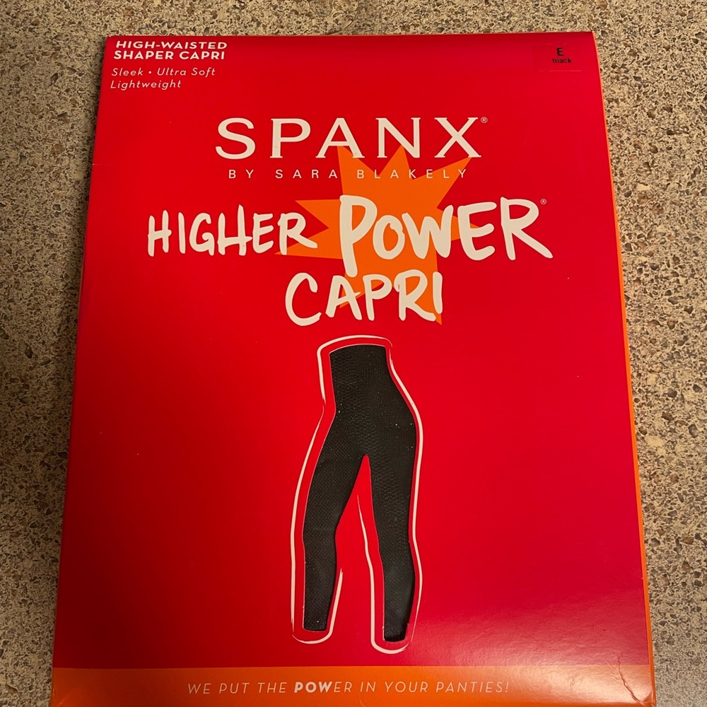 SPANX Higher Power Capri Shaper - Red Box with Black Graphic